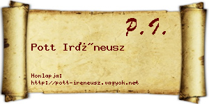 Pott Iréneusz névjegykártya